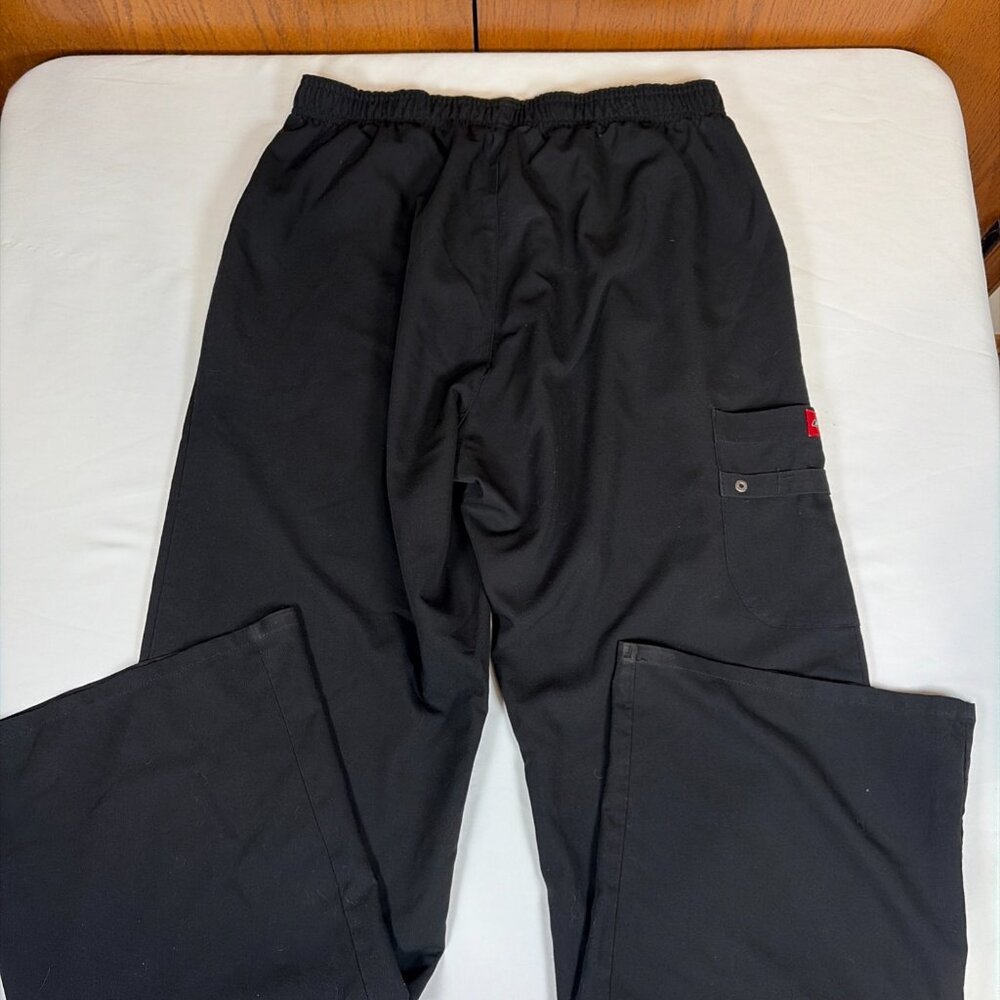 Dickies Xtreme Stretch Pull On Cargo Scrubs Bottoms Women's L Black - Picture 8 of 9